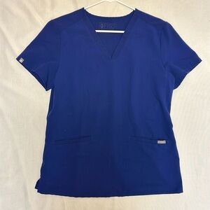 Figs Casma Three Pocket Scrub Top Royal Blue Women’s M